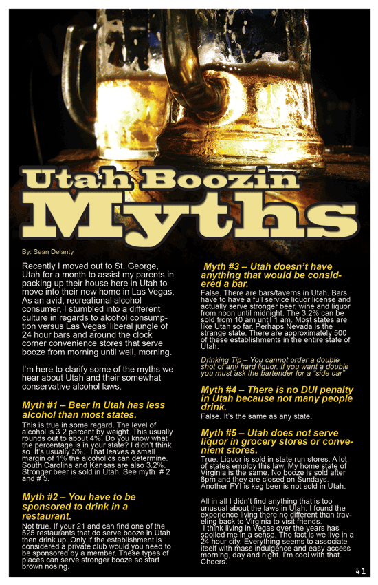 Utah Boozin Myths